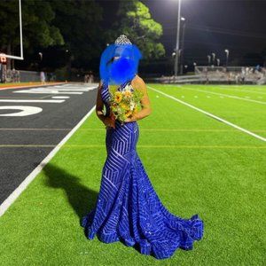 Royal Blue Pageant/Prom Sequin Dress